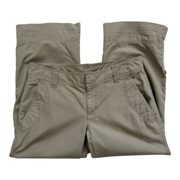 The North Face Hiking Pants Women 10 Tan Convertible Crop Ankle Outdoors Ripstop - Picture 9 of 13